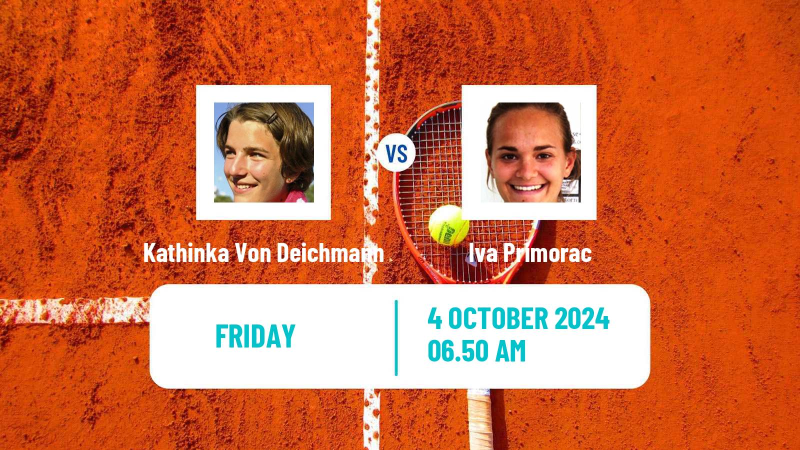 Tennis ITF W75 Sibenik Women Kathinka Von Deichmann - Iva Primorac