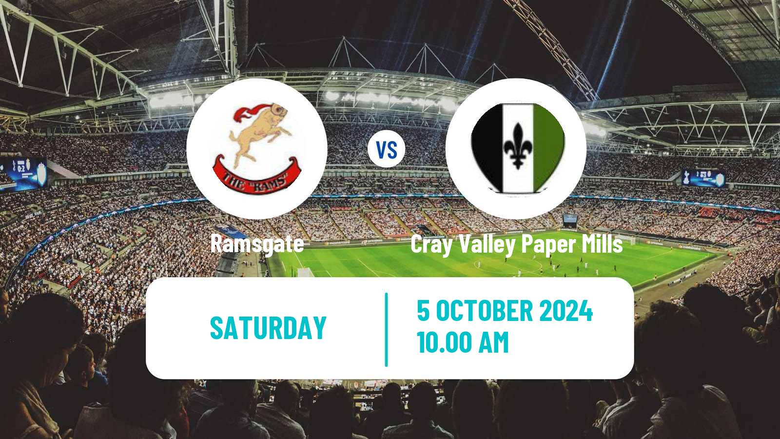 Football English FA Trophy Ramsgate - Cray Valley Paper Mills