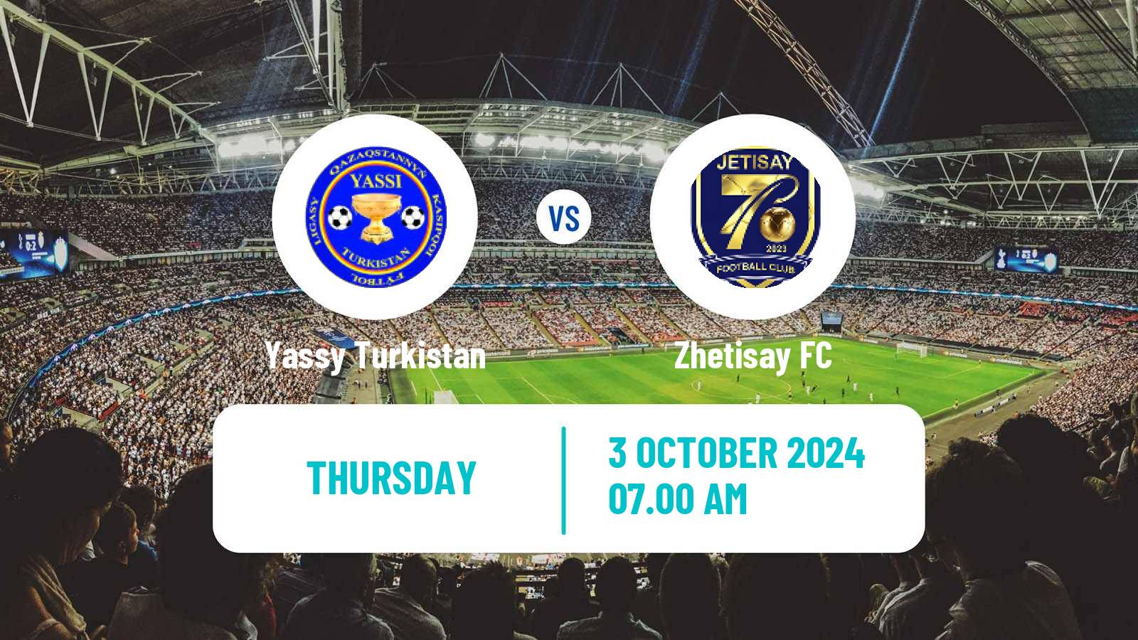 Soccer Kazakh First Division Turkistan - Zhetisay