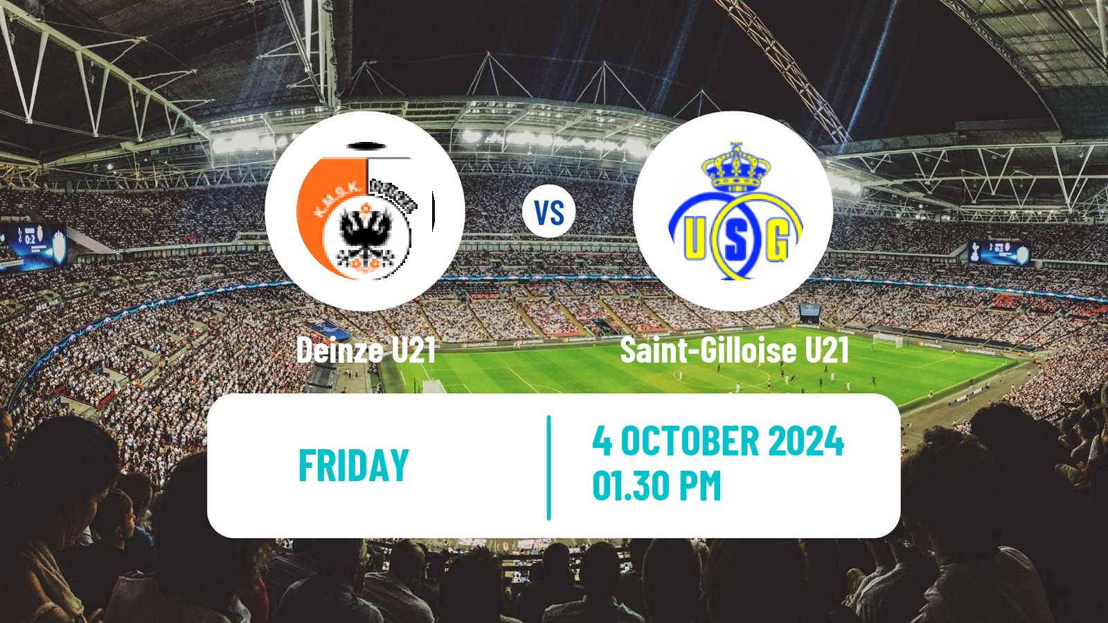 Football Belgian Pro League U21 Deinze U21 - Saint-Gilloise U21