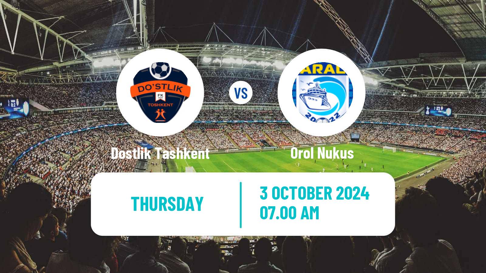 Football Uzbek Pro Liga Dostlik Tashkent - Orol Nukus