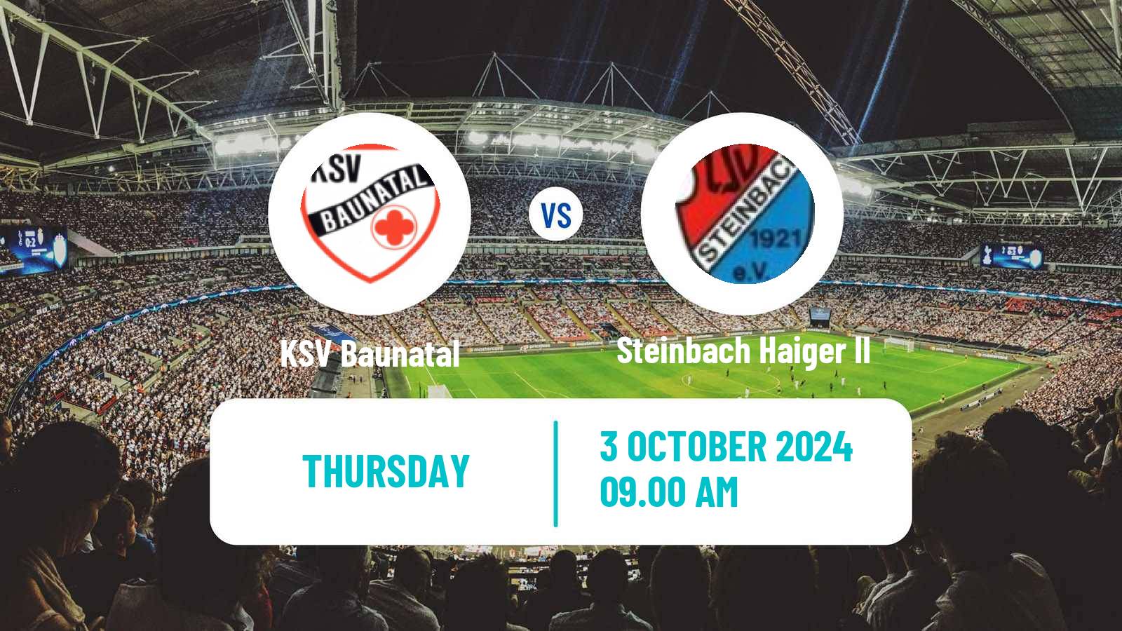 Football German Oberliga Hessen Baunatal - Steinbach Haiger II