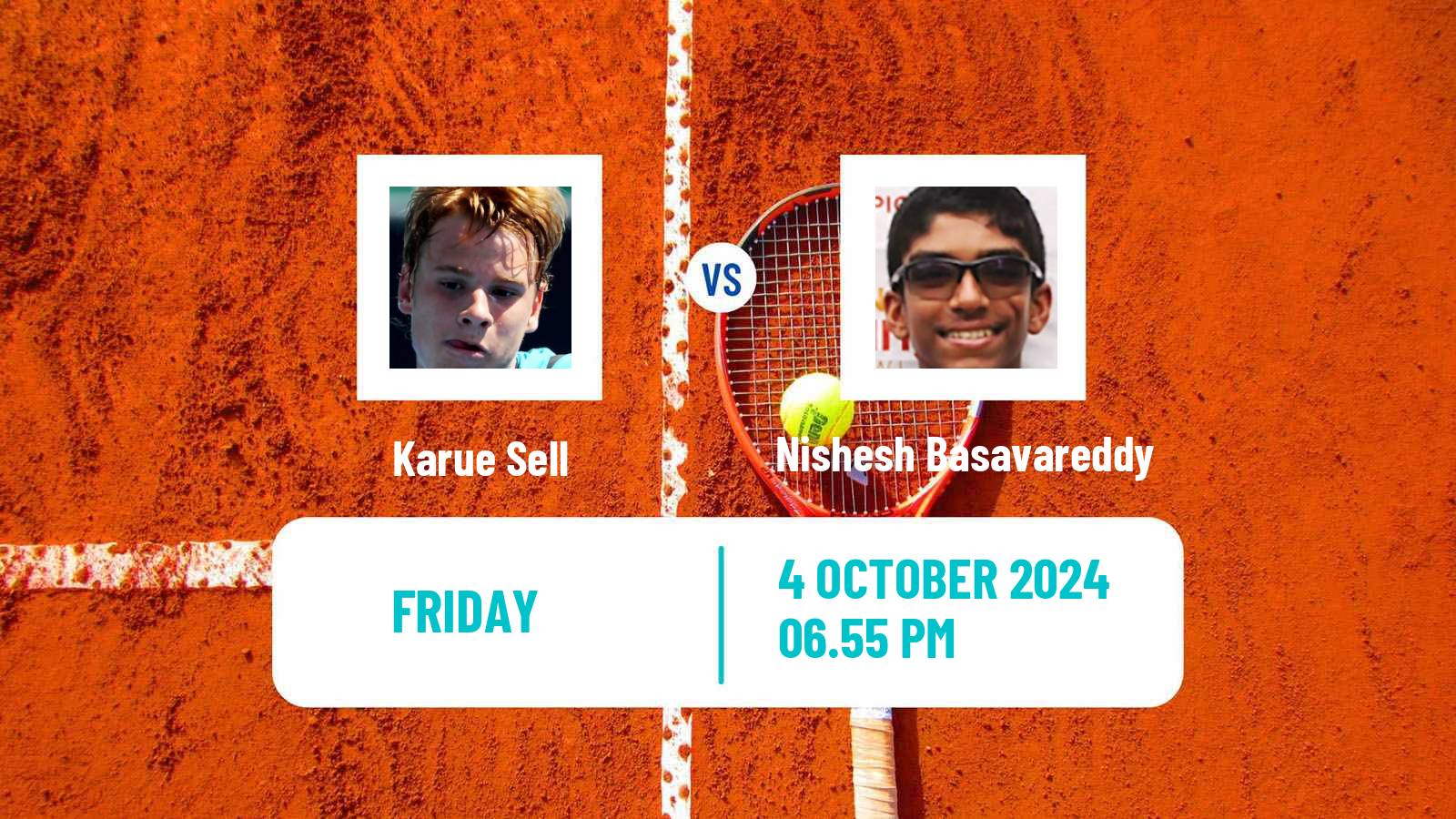 Tennis Tiburon Challenger Men Karue Sell - Nishesh Basavareddy