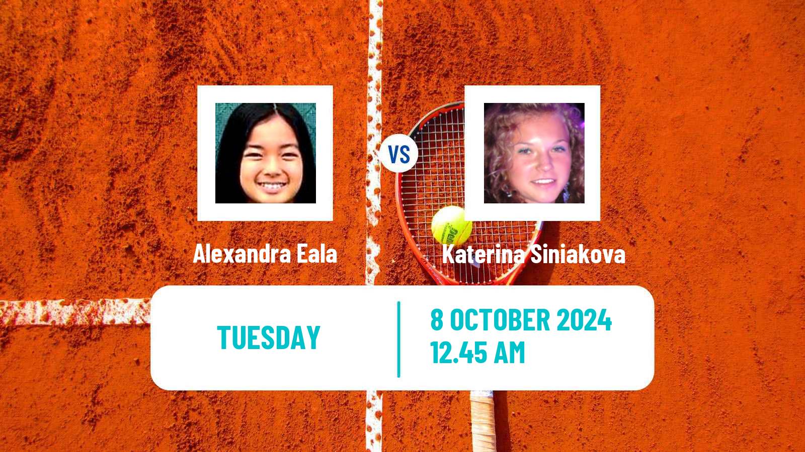 Tennis WTA Wuhan Alexandra Eala - Katerina Siniakova