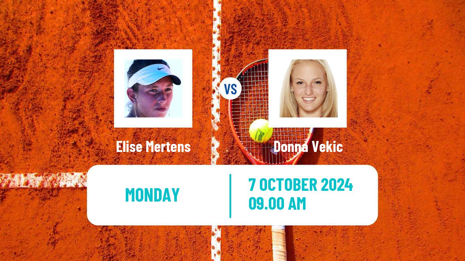Tennis WTA Wuhan Elise Mertens - Donna Vekic