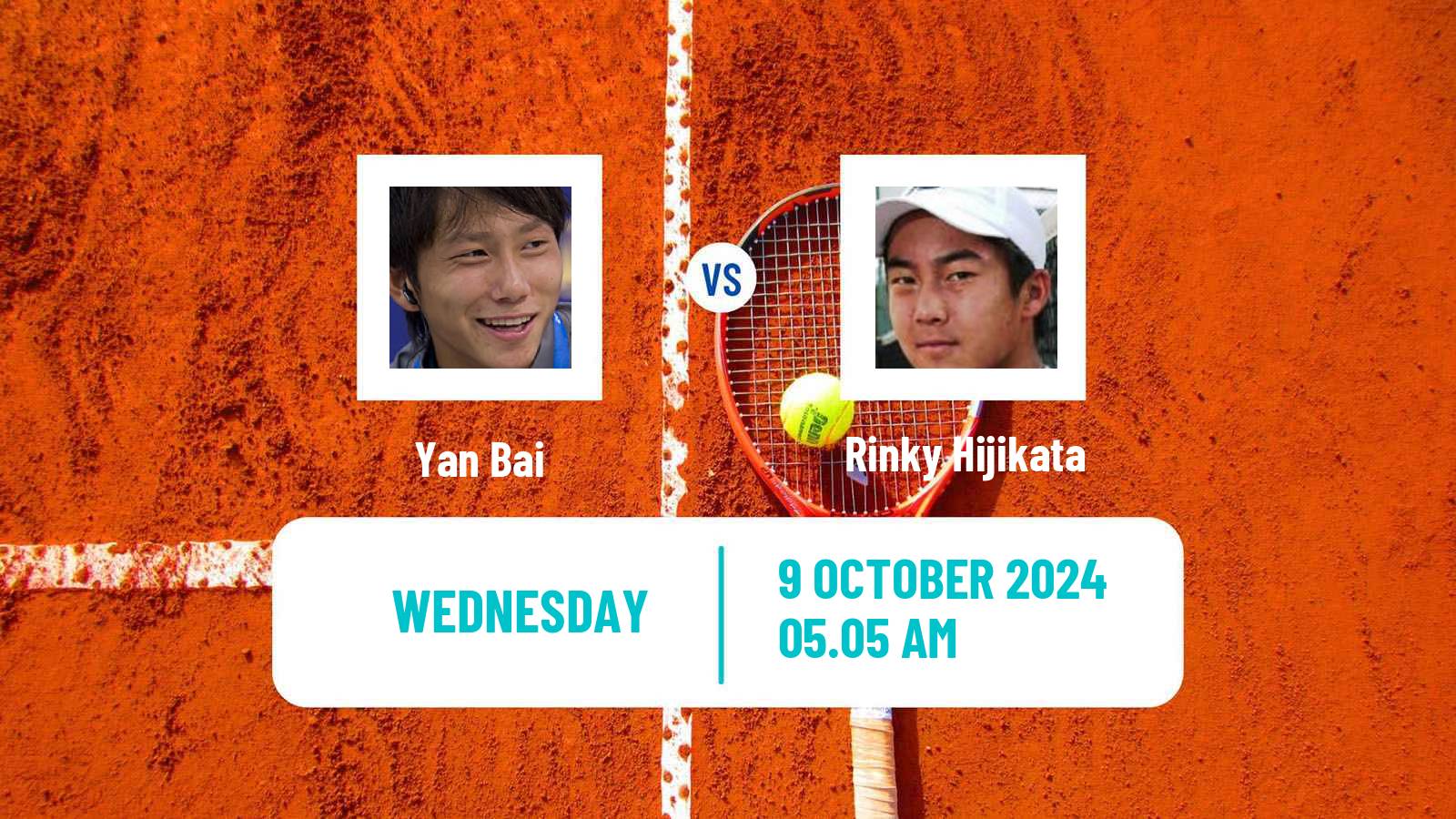 Tennis Hangzhou Challenger Men Yan Bai - Rinky Hijikata