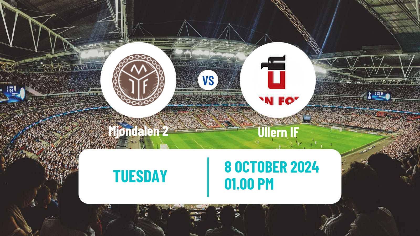 Football Norwegian Division 3 - Group 3 Mjøndalen 2 - Ullern