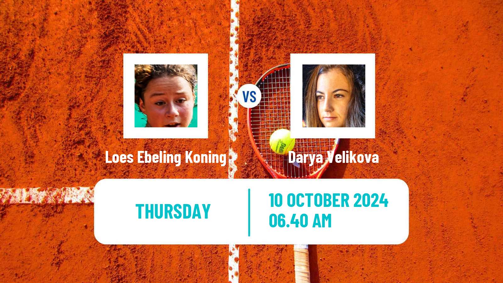 Tennis ITF W15 Heraklion 4 Women Loes Ebeling Koning - Darya Velikova