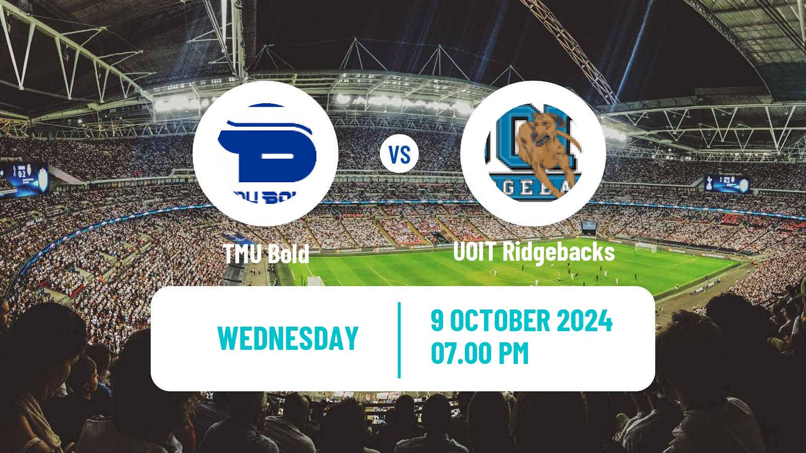 Football Canadian U Sports Soccer TMU Bold - UOIT Ridgebacks