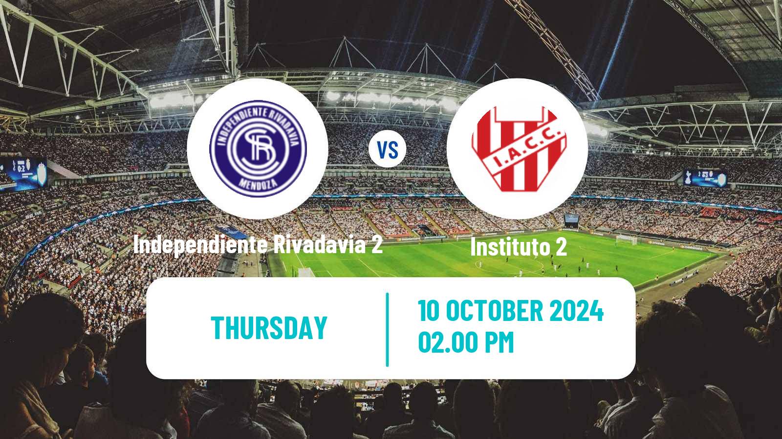 Football Argentinian Reserve League Independiente Rivadavia 2 - Instituto 2