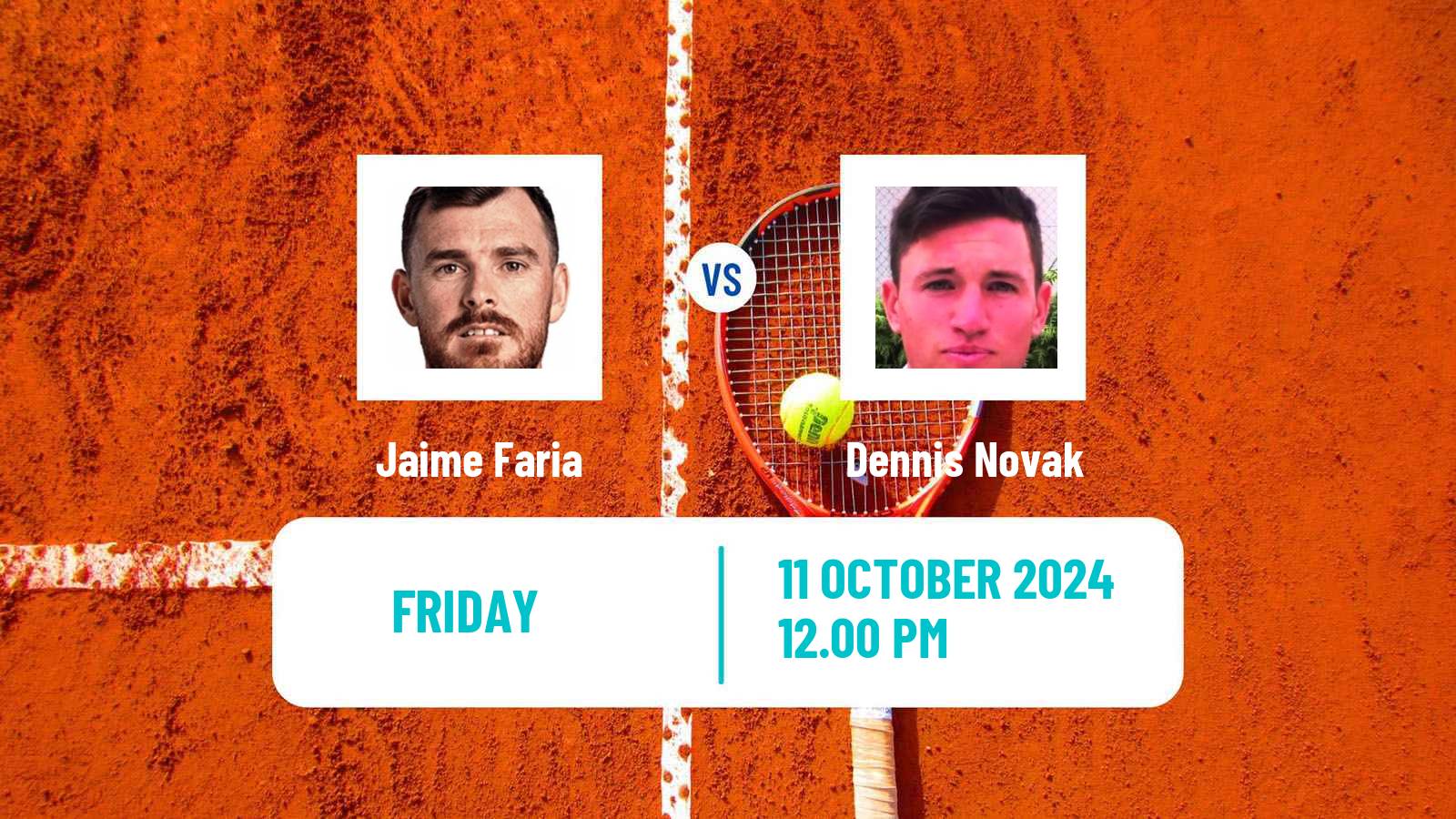 Tennis Valencia Challenger Men Jaime Faria - Dennis Novak