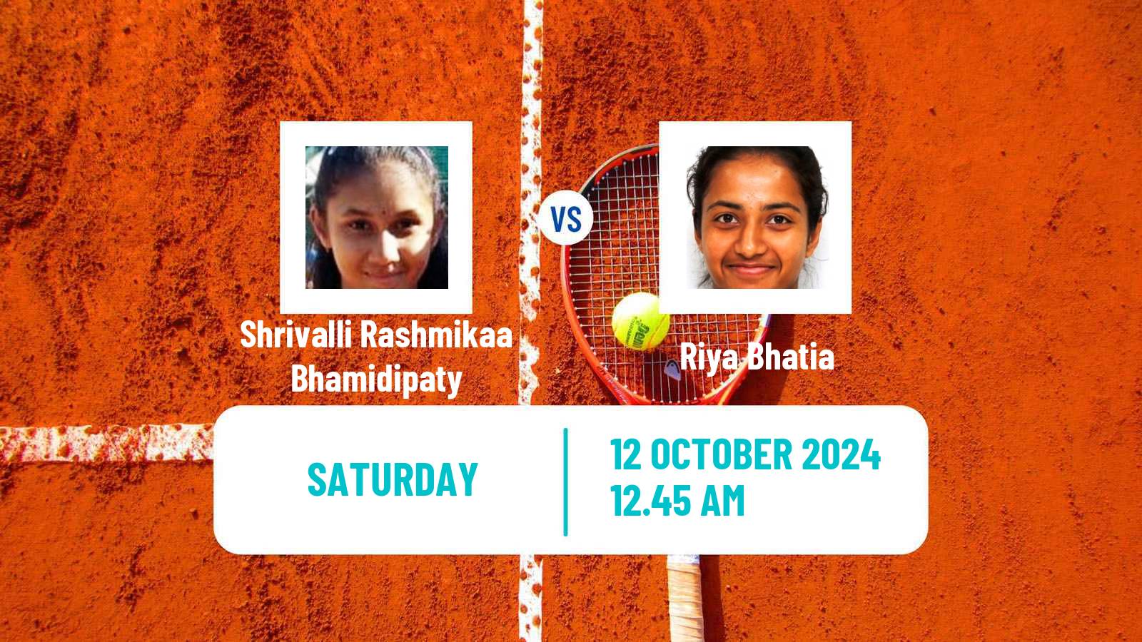 Tennis ITF W15 Mysuru Women Shrivalli Rashmikaa Bhamidipaty - Riya Bhatia