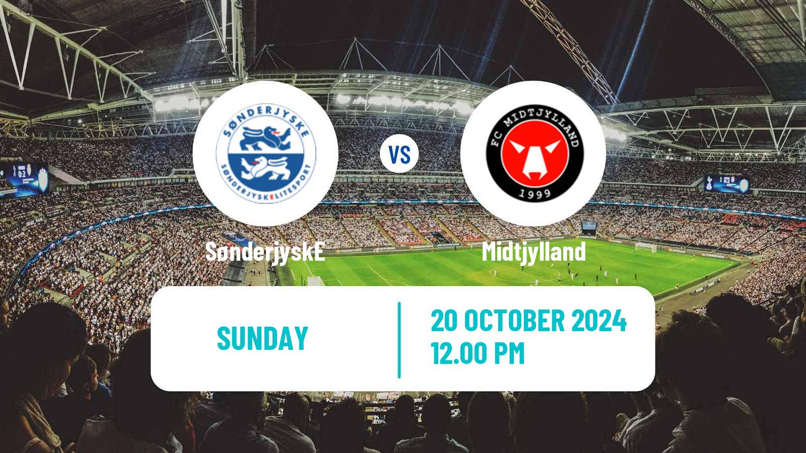 Soccer Danish Superliga SønderjyskE - Midtjylland