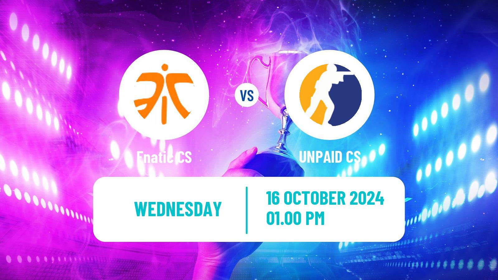 Esports Counter Strike Res Regional Champions Fnatic - UNPAID
