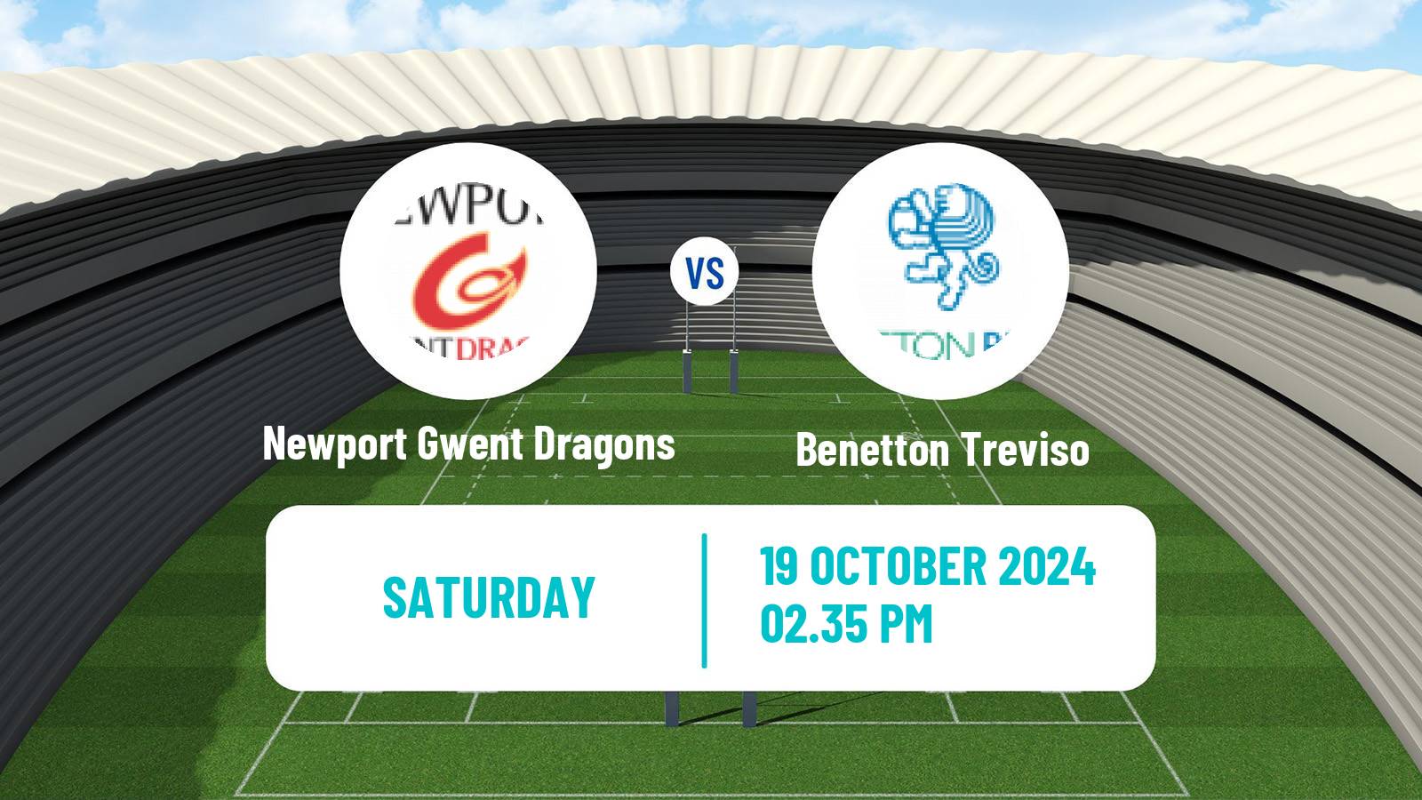 Rugby union United Rugby Championship Newport Gwent Dragons - Benetton Treviso