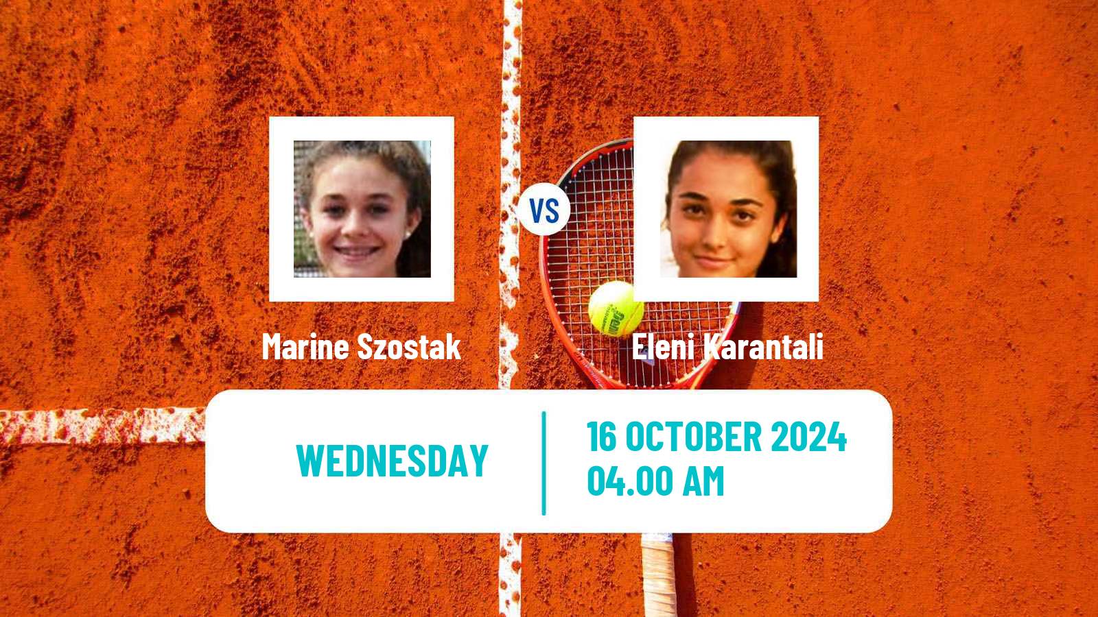 Tennis ITF W15 Sant Vicenc De Torello Women Marine Szostak - Eleni Karantali