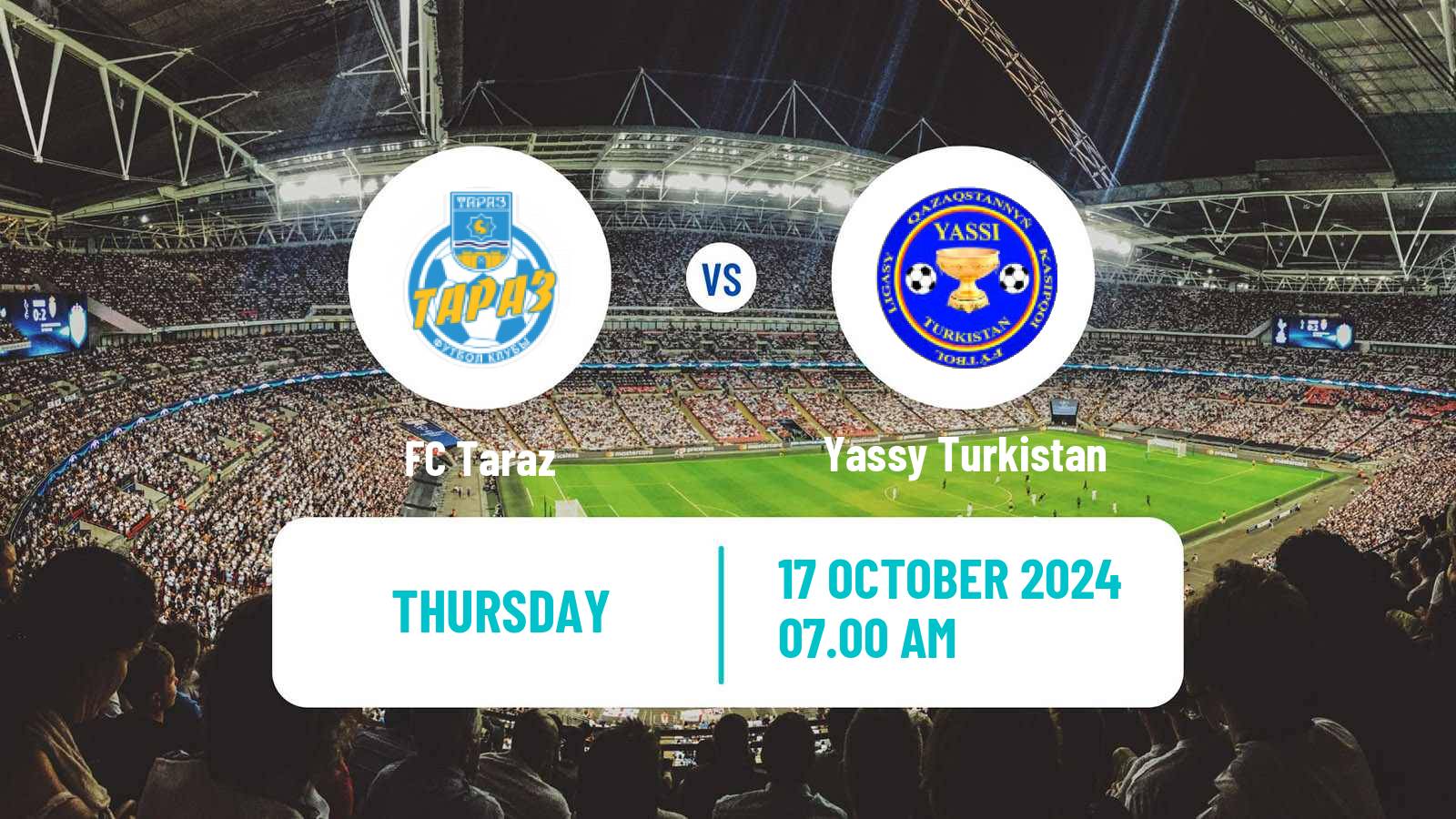 Soccer Kazakh First Division Taraz - Turkistan