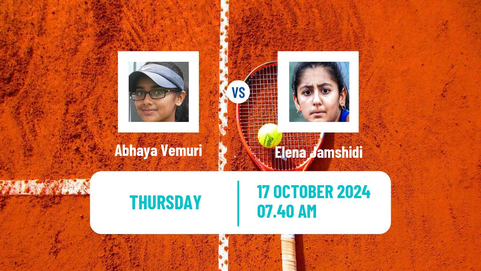 Tennis ITF W15 Bengaluru Women Abhaya Vemuri - Elena Jamshidi