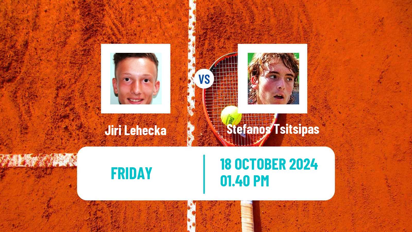 Tennis ATP Antwerp Jiri Lehecka - Stefanos Tsitsipas
