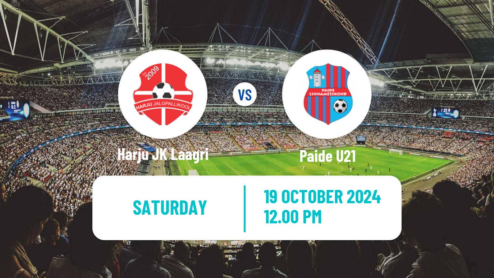 Soccer Estonian Esiliiga Harju JK Laagri - Paide U21