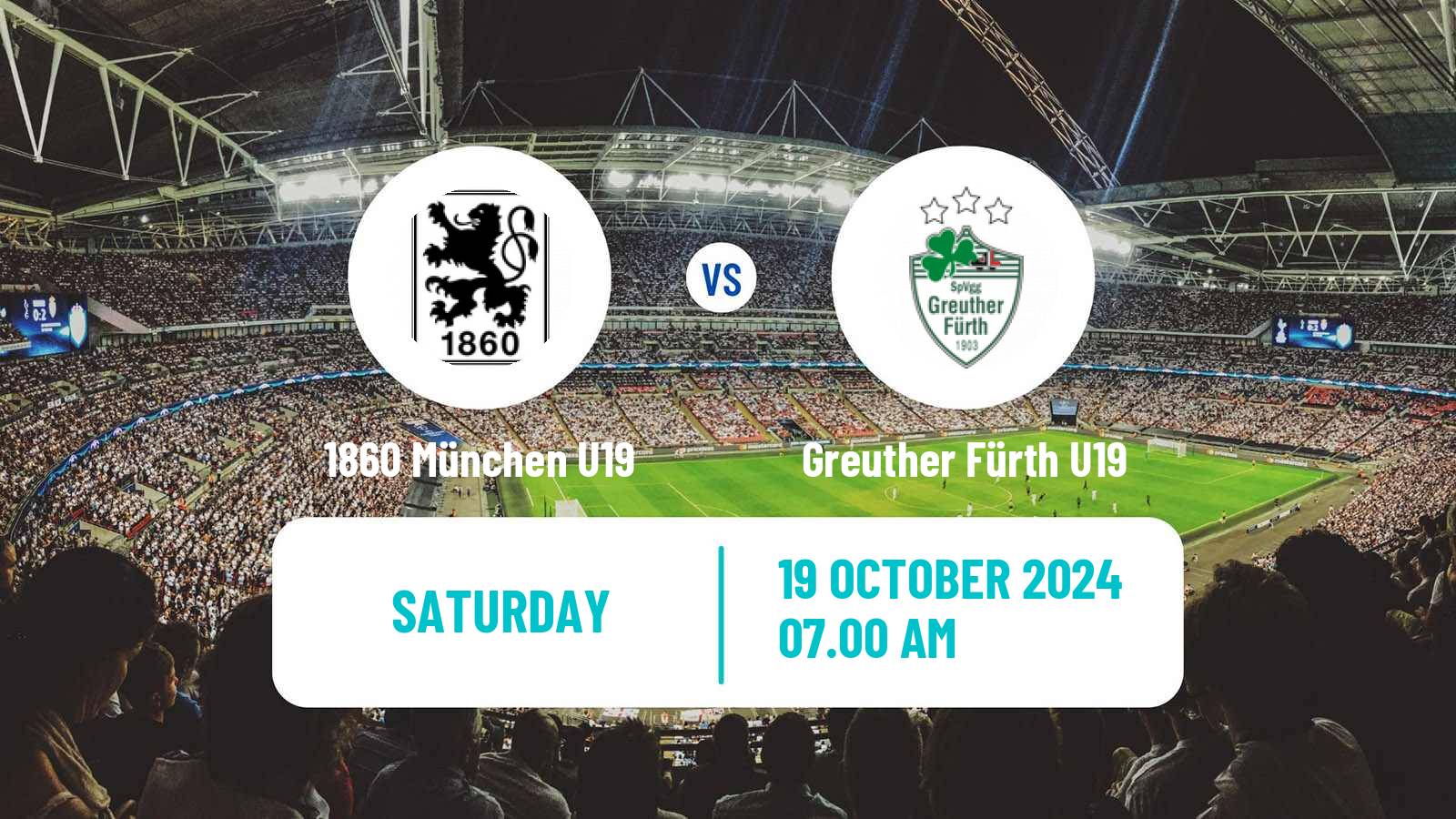 Football German DFB Youth League 1860 München U19 - Greuther Fürth U19