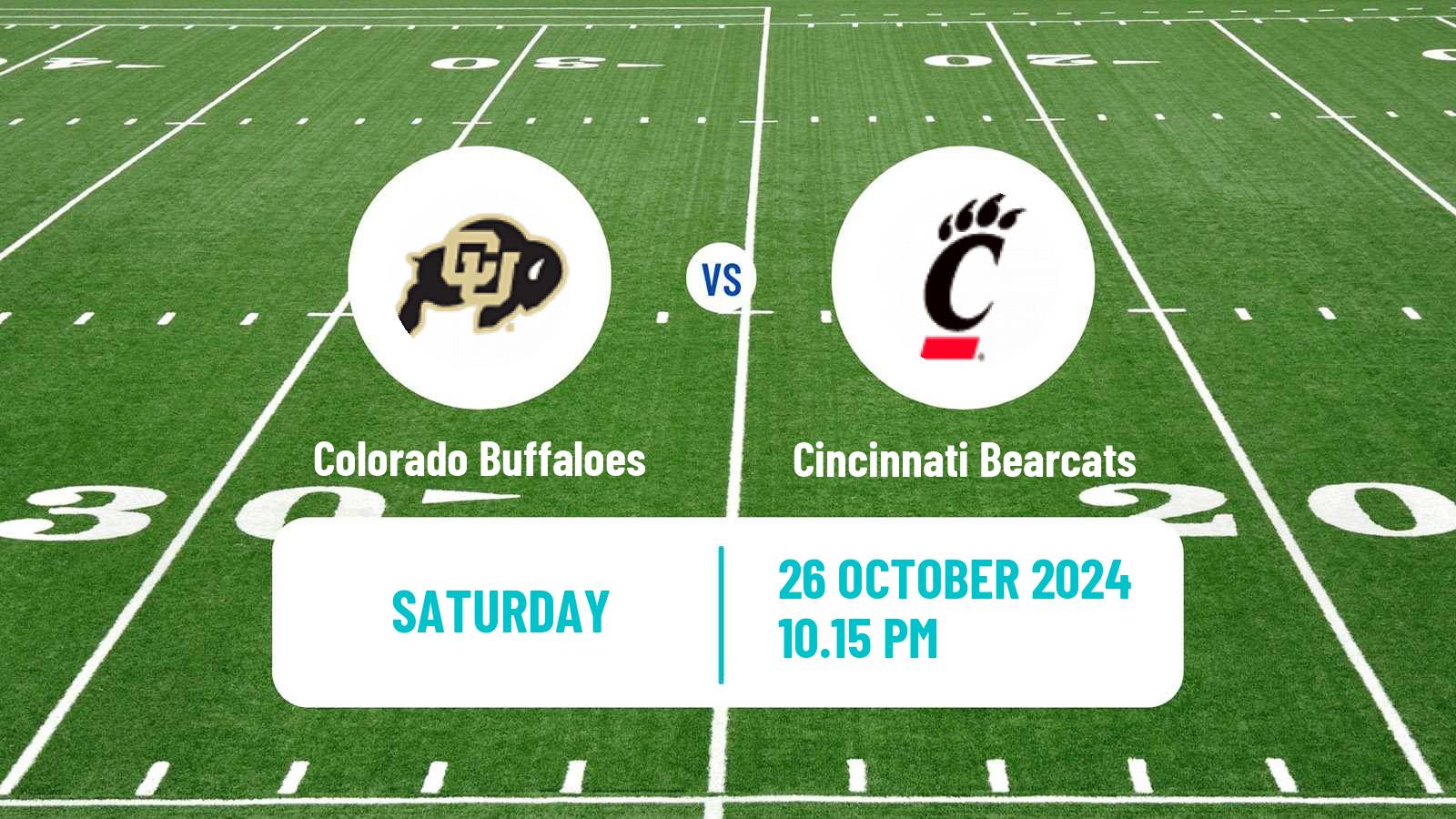 American football NCAA College Football Colorado Buffaloes - Cincinnati Bearcats