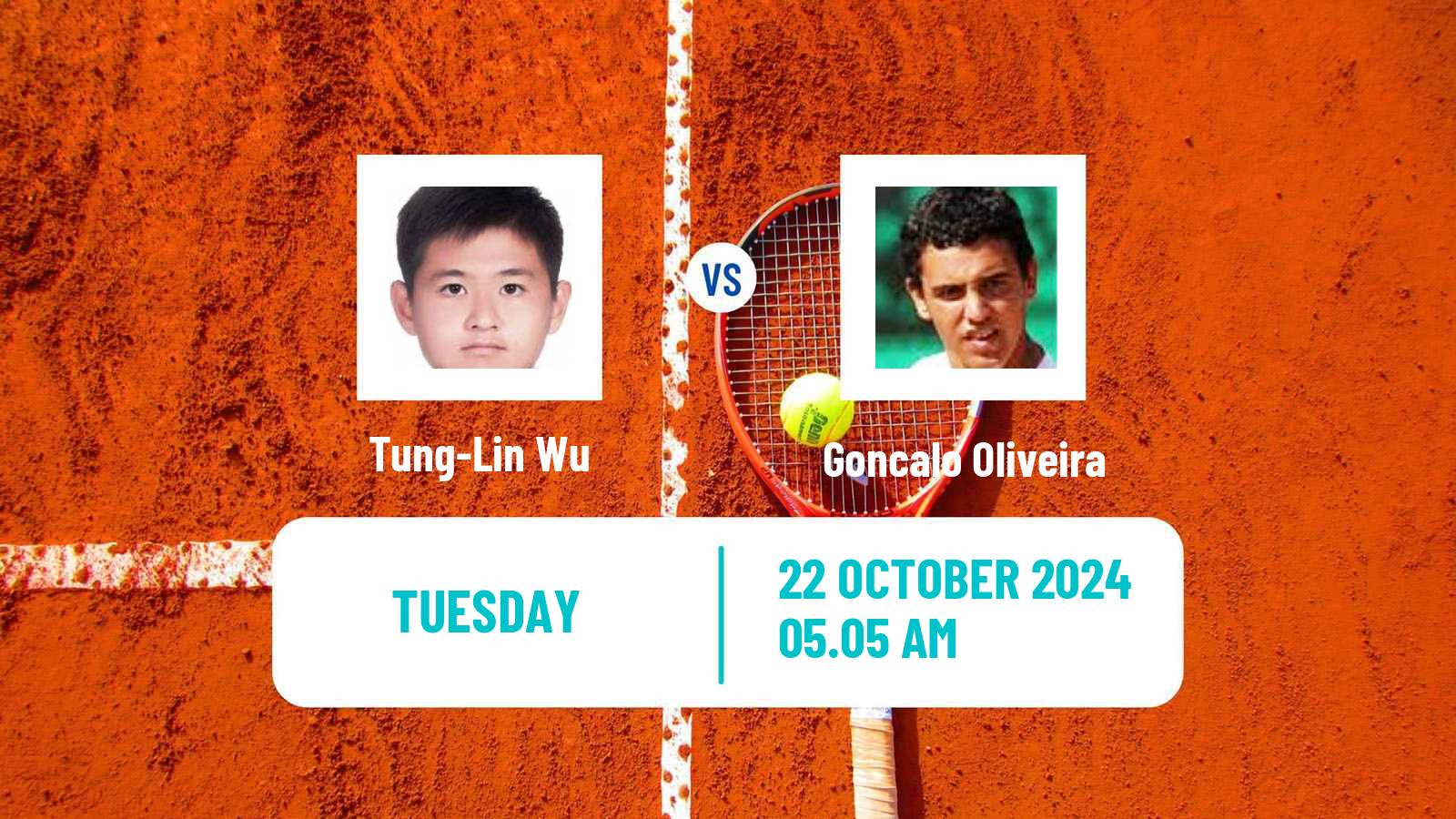 Tennis Taipei 2 Challenger Men Tung-Lin Wu - Goncalo Oliveira