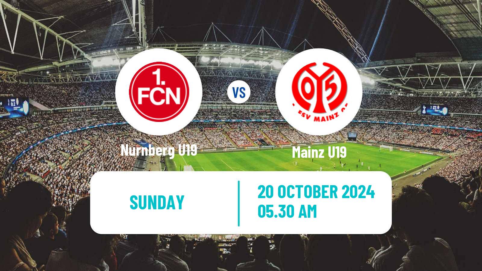 Football German DFB Youth League Nurnberg U19 - Mainz U19