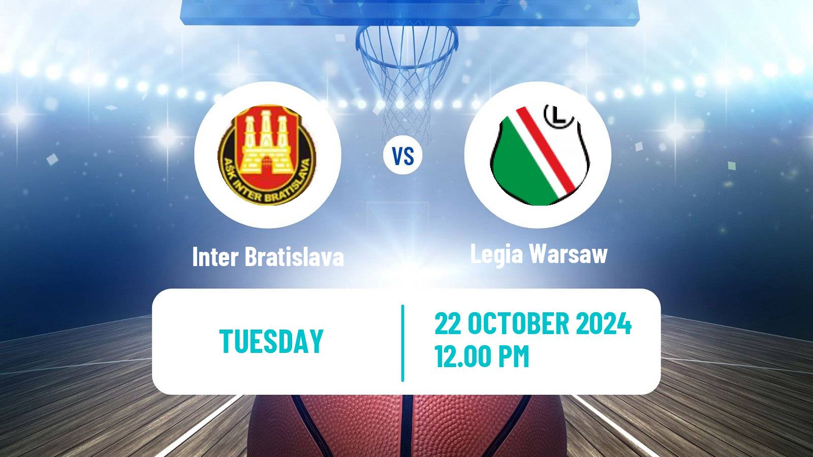 Basketball ENBL Inter Bratislava - Legia Warsaw