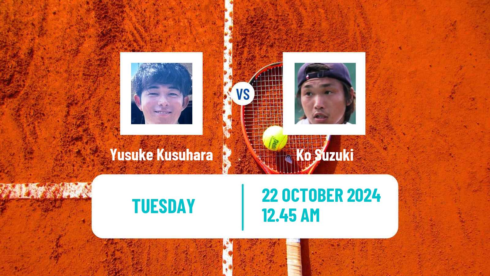 Tennis ITF M15 Tanagura Men Yusuke Kusuhara - Ko Suzuki