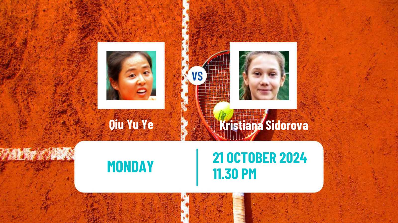 Tennis ITF W35 Qian Daohu Women Qiu Yu Ye - Kristiana Sidorova