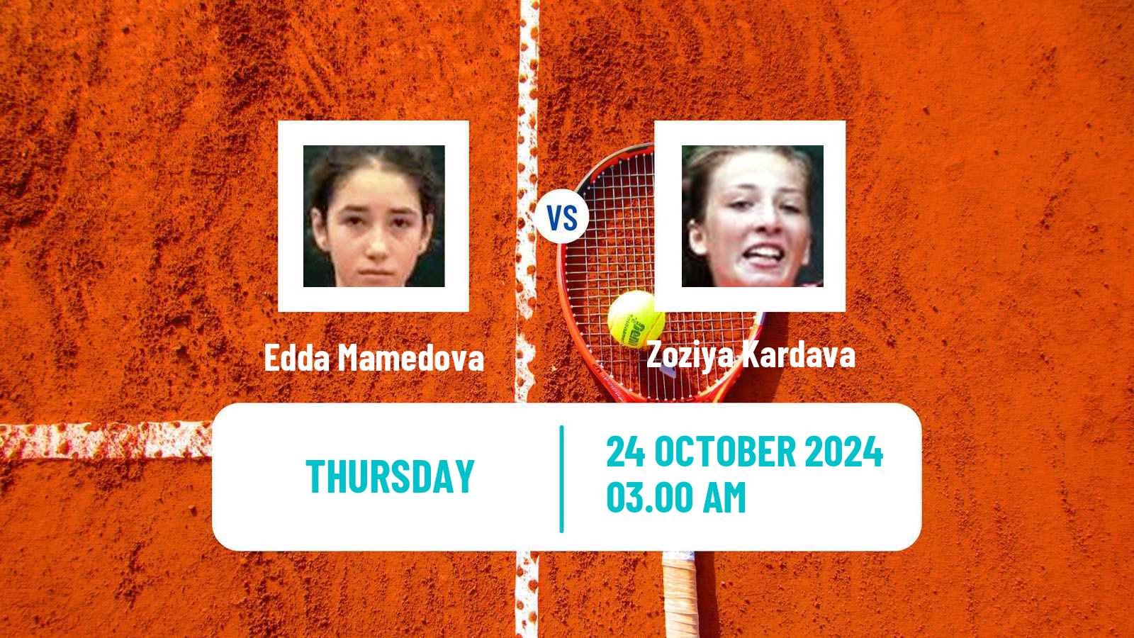Tennis ITF W35 Kayseri Women Edda Mamedova - Zoziya Kardava