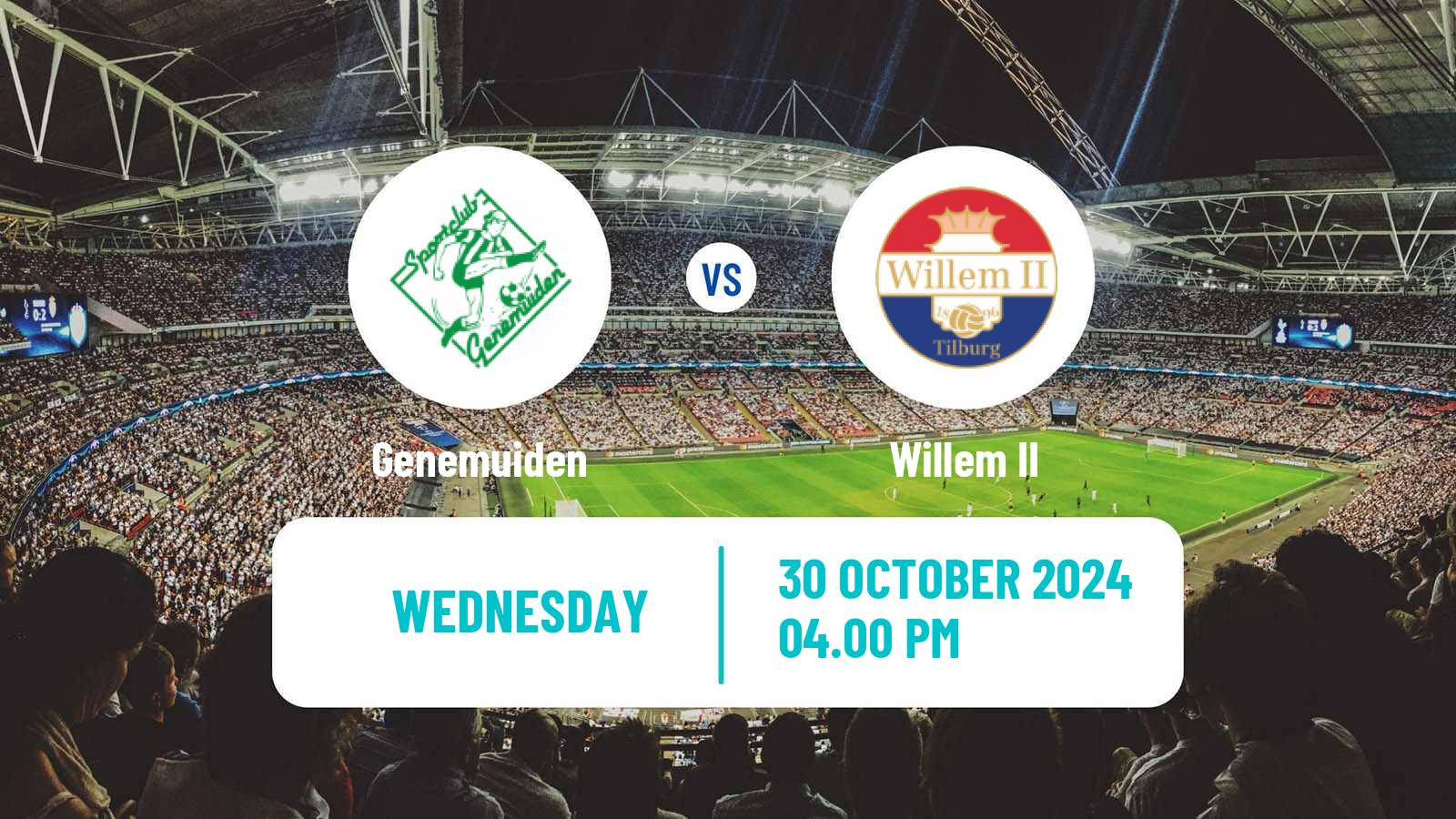 Football Dutch KNVB Beker Genemuiden - Willem II