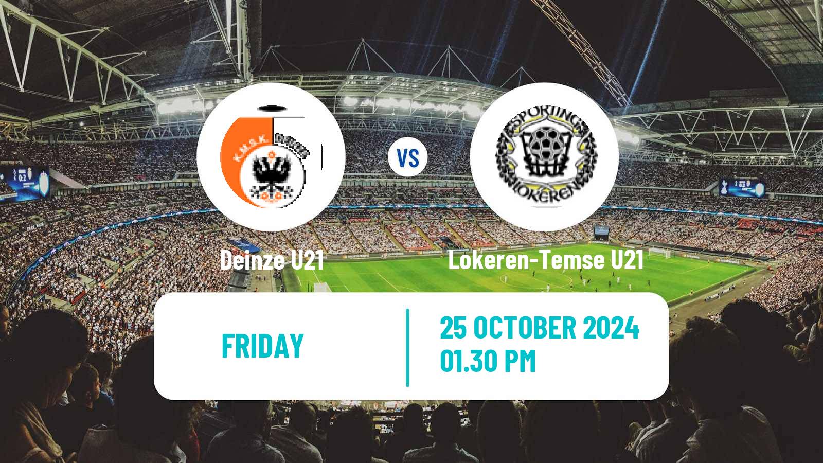 Football Belgian Pro League U21 Deinze U21 - Lokeren-Temse U21