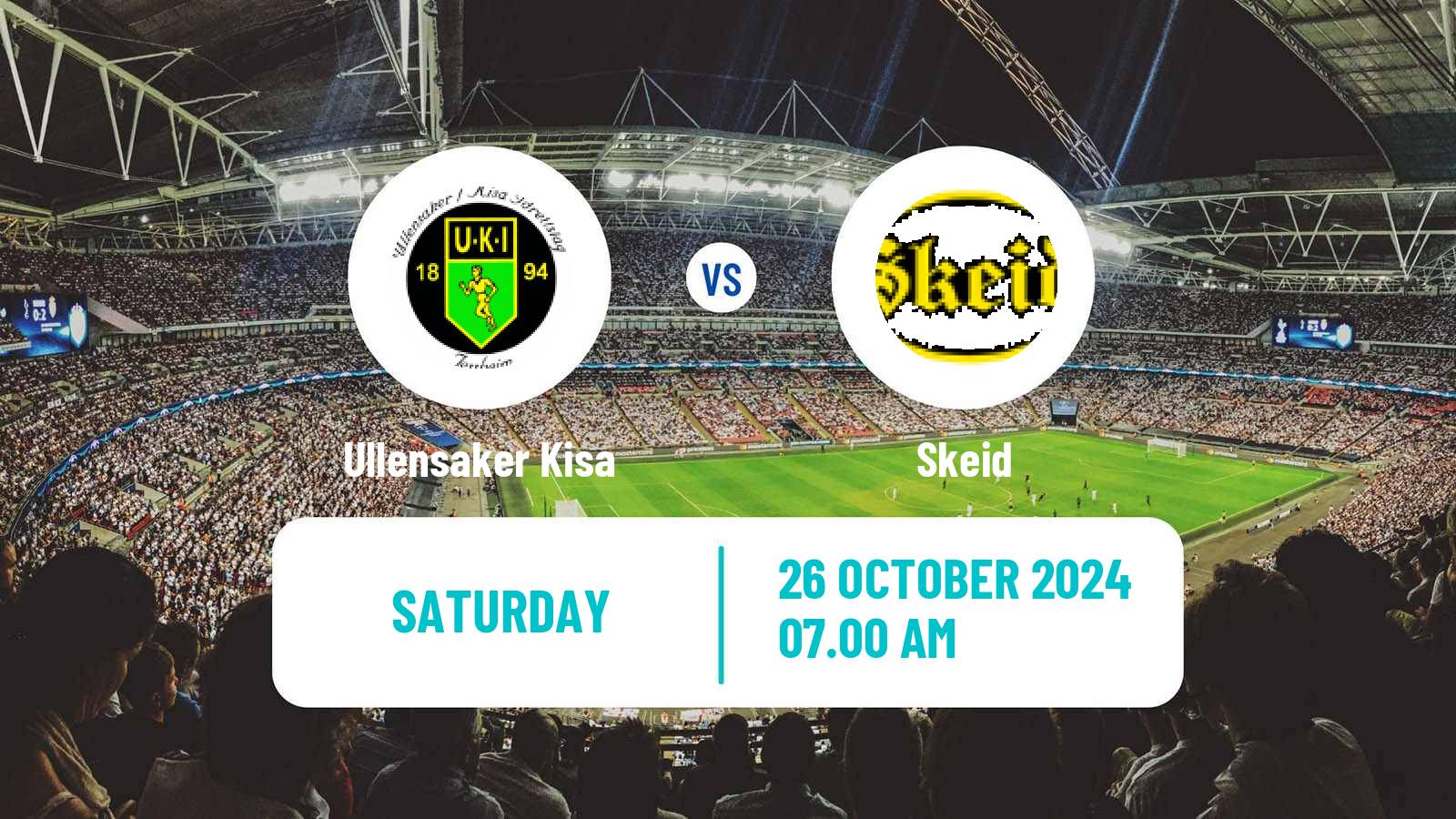Football Norwegian Division 2 - Group 2 Ullensaker Kisa - Skeid