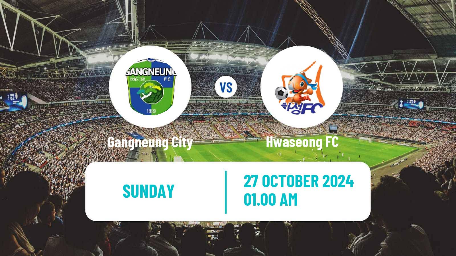 Soccer South Korean K3 League Gangneung City - Hwaseong
