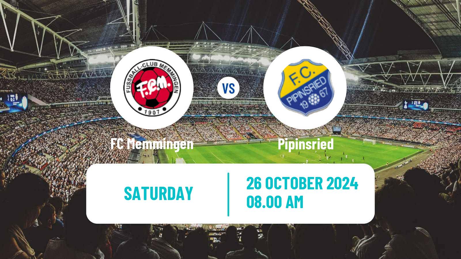 Soccer German Oberliga Bayern Süd Memmingen - Pipinsried