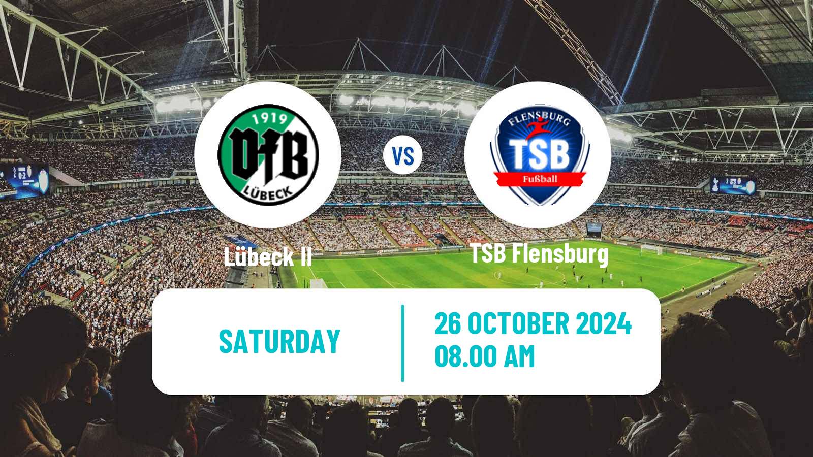 Football German Oberliga Schleswig-Holstein Lübeck II - TSB Flensburg