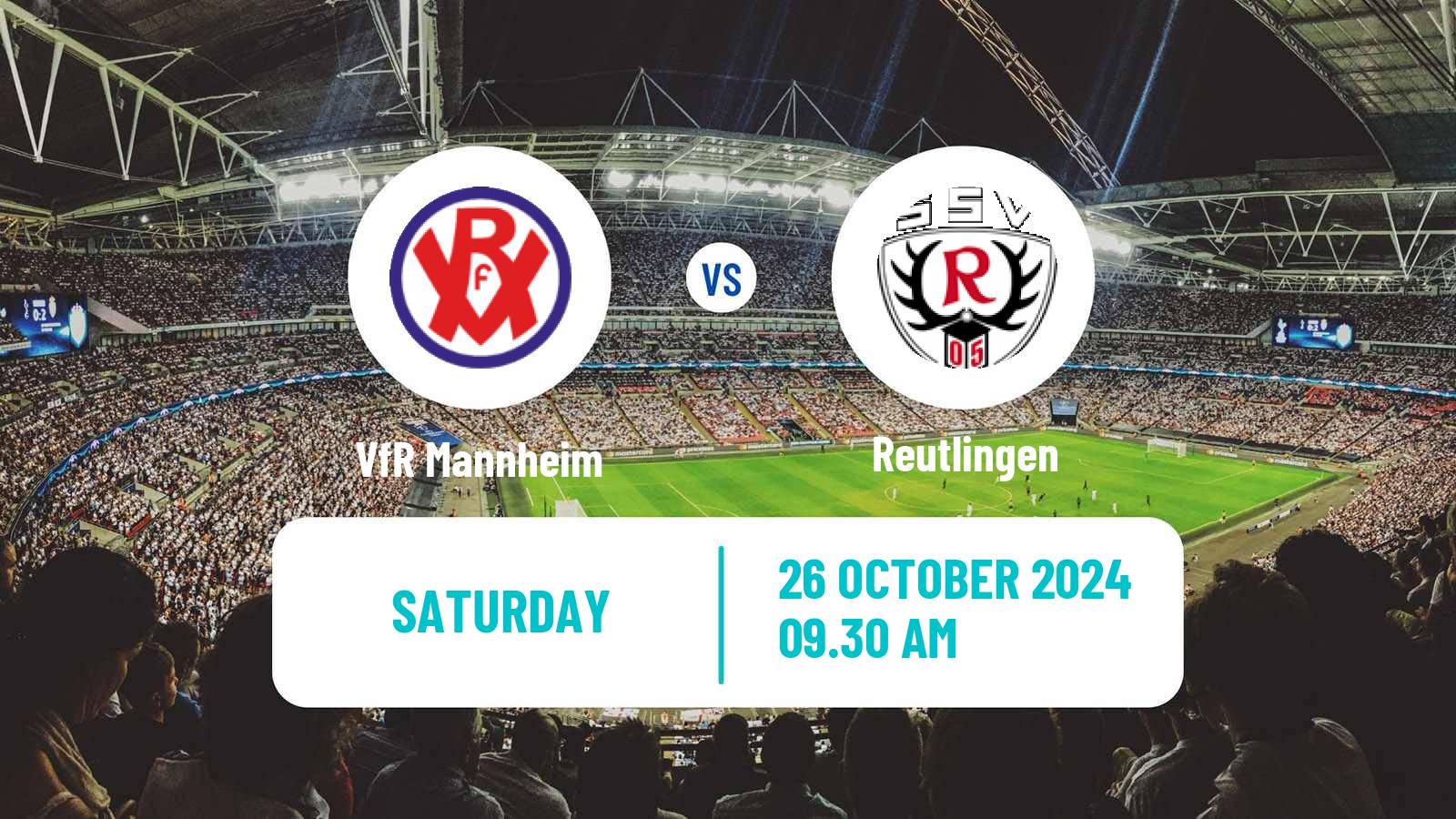 Football German Oberliga Baden-Württemberg VfR Mannheim - Reutlingen