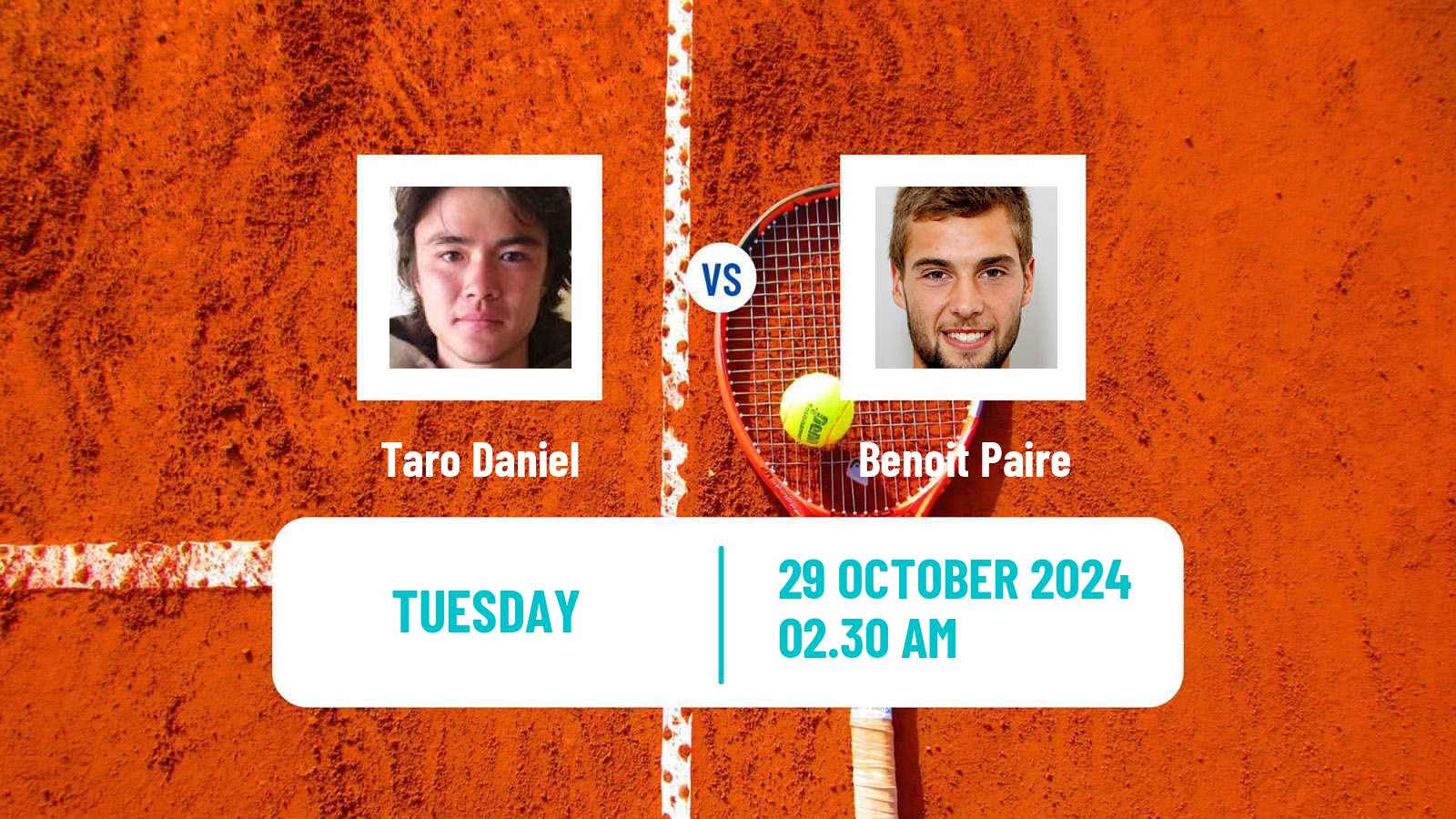 Tennis Seoul Challenger Men Taro Daniel - Benoit Paire