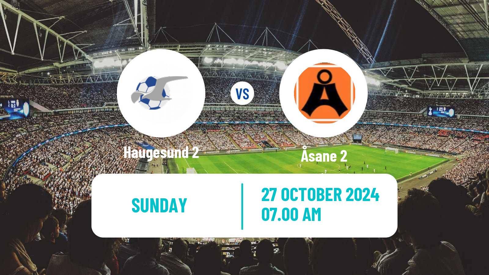 Football Norwegian Division 3 - Group 1 Haugesund 2 - Åsane 2