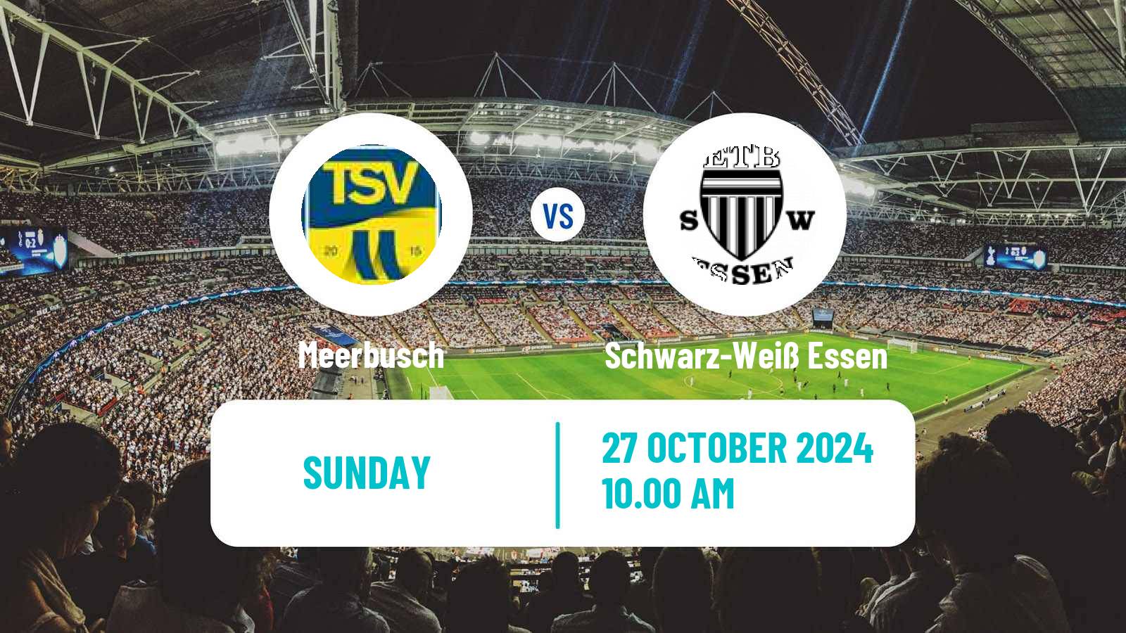 Football German Oberliga Niederrhein Meerbusch - Schwarz-Weiß Essen