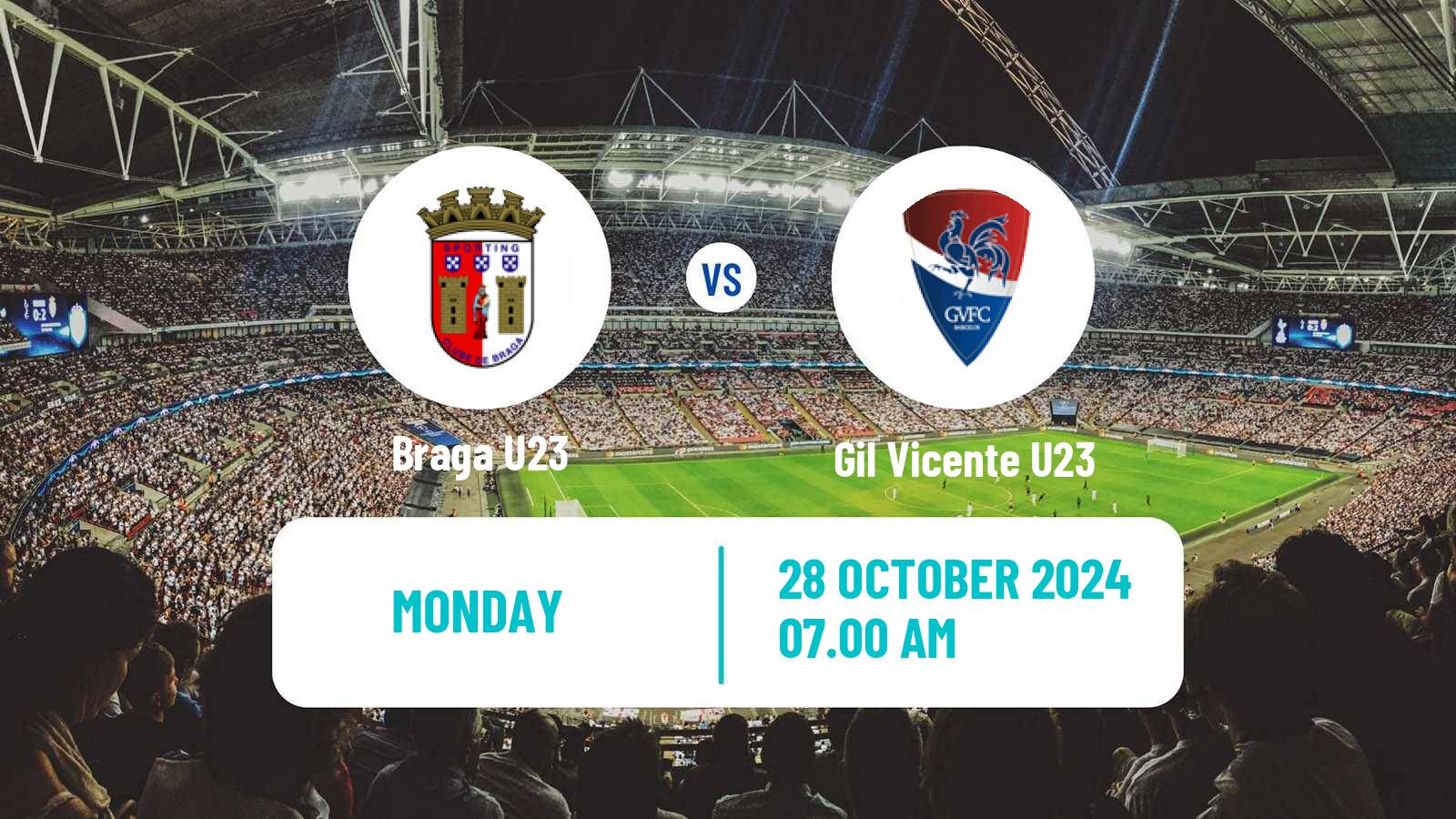 Football Portuguese Liga Revelacao U23 Braga U23 - Gil Vicente U23