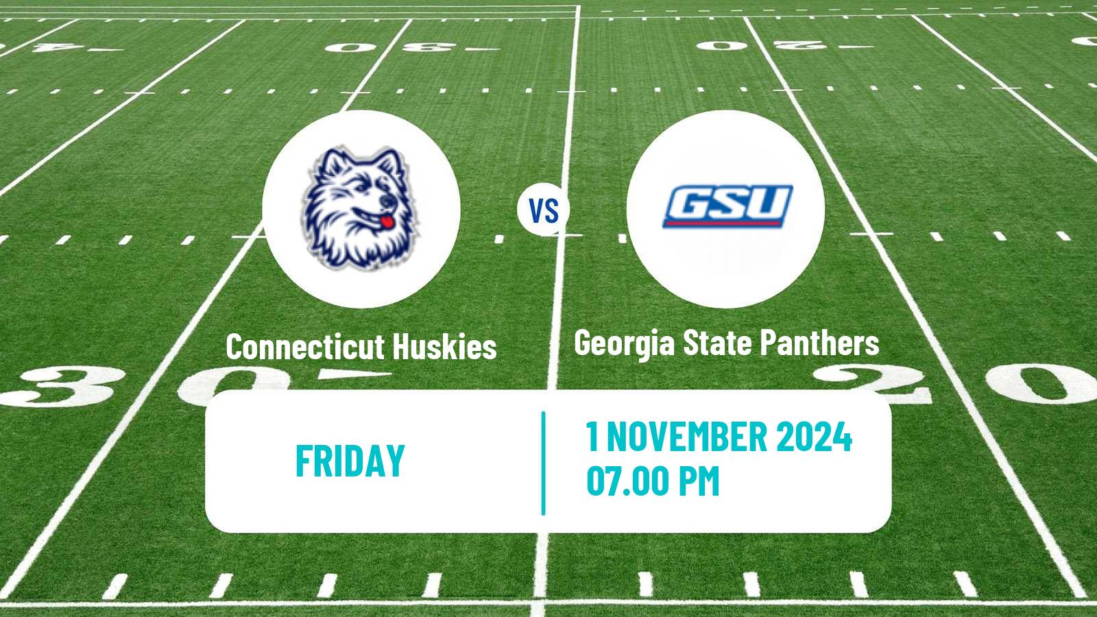 American football NCAA College Football Connecticut Huskies - Georgia State Panthers