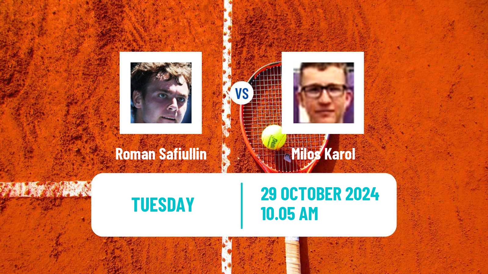 Tennis Bratislava 2 Challenger Men Roman Safiullin - Milos Karol