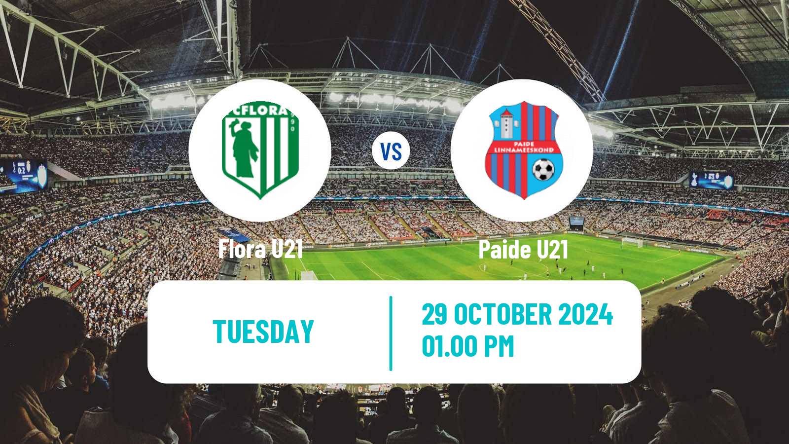 Soccer Estonian Esiliiga Flora U21 - Paide U21