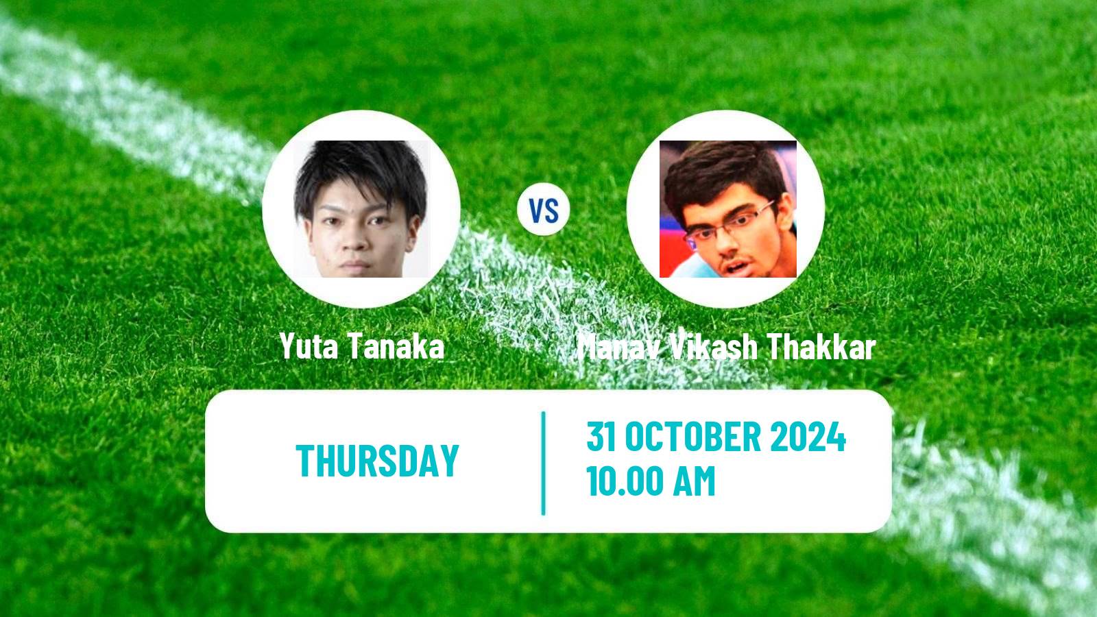 Table tennis Wtt Contender Muscat Men Yuta Tanaka - Manav Vikash Thakkar