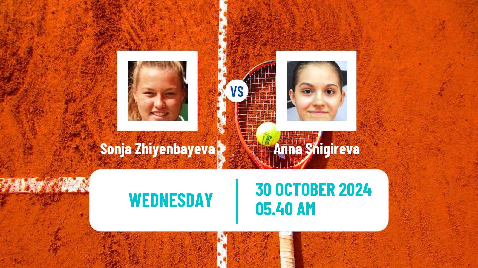 Tennis ITF W15 Kayseri Women Sonja Zhiyenbayeva - Anna Snigireva