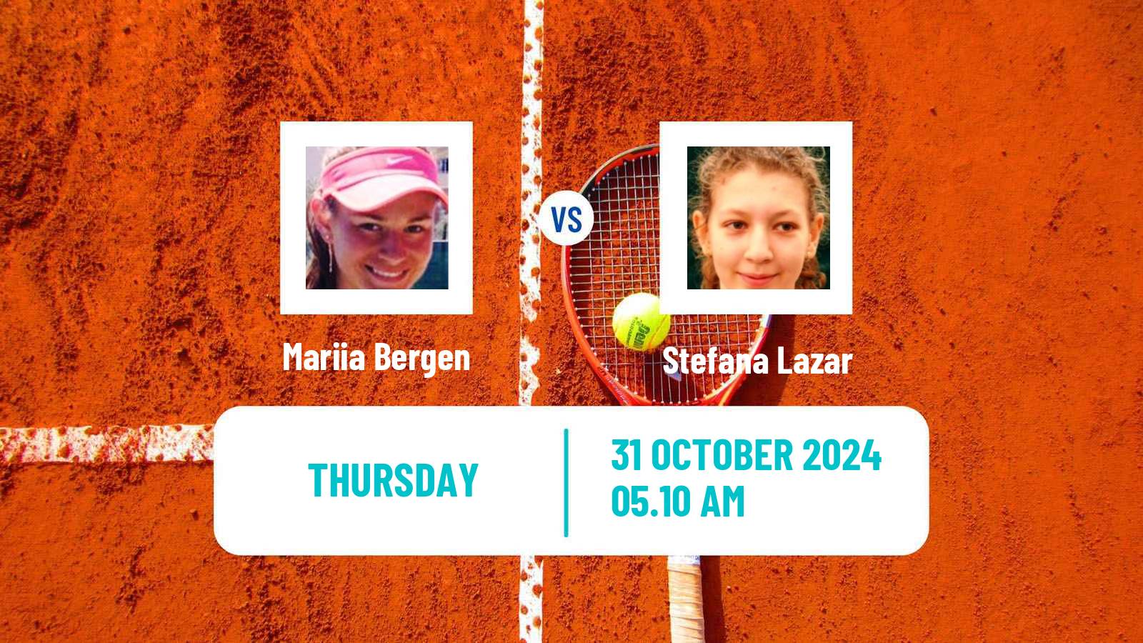 Tennis ITF W15 Kayseri Women Mariia Bergen - Stefana Lazar