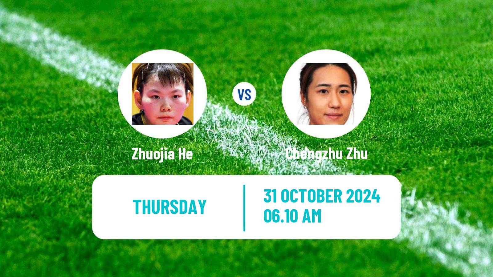 Table tennis Wtt Contender Muscat Women Zhuojia He - Chengzhu Zhu